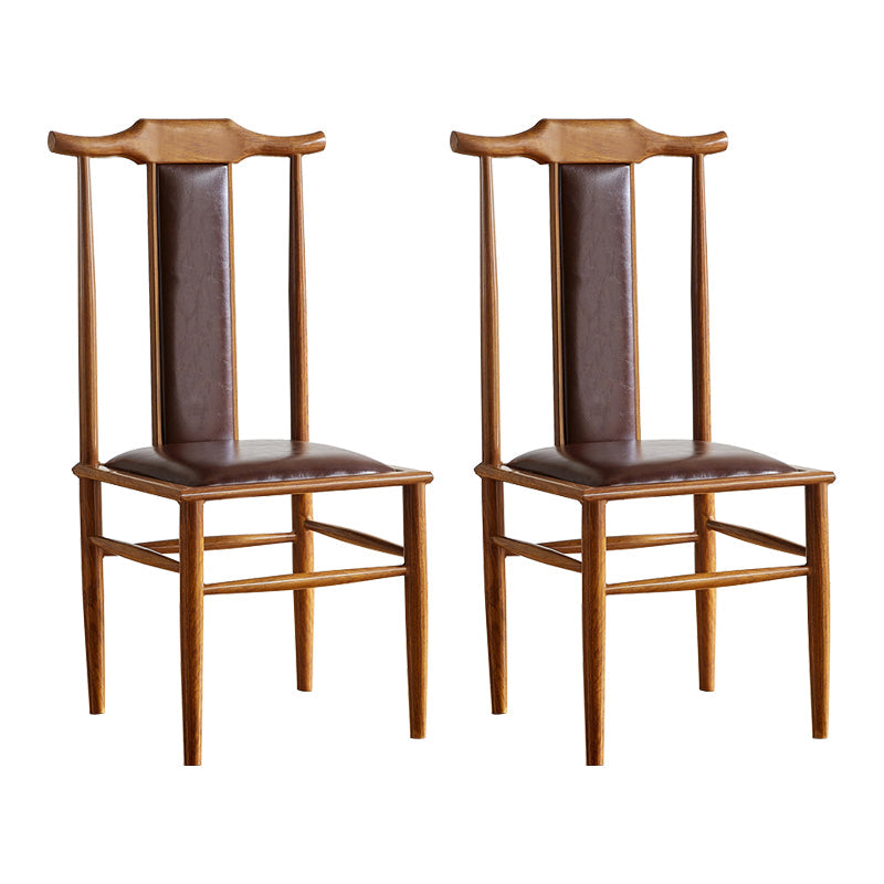 Modern Metal Dining Room Chair High Back Leather Dining Chair for Restaurant Use Brown 2 Piece Set Clearhalo ' kitchen&dining_furn' 'Dining Chairs' 'Dining Tables & Seating' 'dining_chair' 'furn' 'furn_dining_chair' 'Furniture' 'furniture_dining_chair' 'Kitchen & Dining Furniture' 'kitchen' 4260797