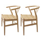 Modern Wood Dining Room Chair Armless Fork Bone Dining Chairs for Home Use Natural 2 Piece Set Clearhalo ' kitchen&dining_furn' 'Dining Chairs' 'Dining Tables & Seating' 'dining_chair' 'furn' 'furn_dining_chair' 'Furniture' 'furniture_dining_chair' 'Kitchen & Dining Furniture' 'kitchen' 4260810