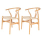 Modern Wood Dining Room Chair Armless Fork Bone Dining Chairs for Home Use Beige 2 Piece Set Clearhalo ' kitchen&dining_furn' 'Dining Chairs' 'Dining Tables & Seating' 'dining_chair' 'furn' 'furn_dining_chair' 'Furniture' 'furniture_dining_chair' 'Kitchen & Dining Furniture' 'kitchen' 4260817