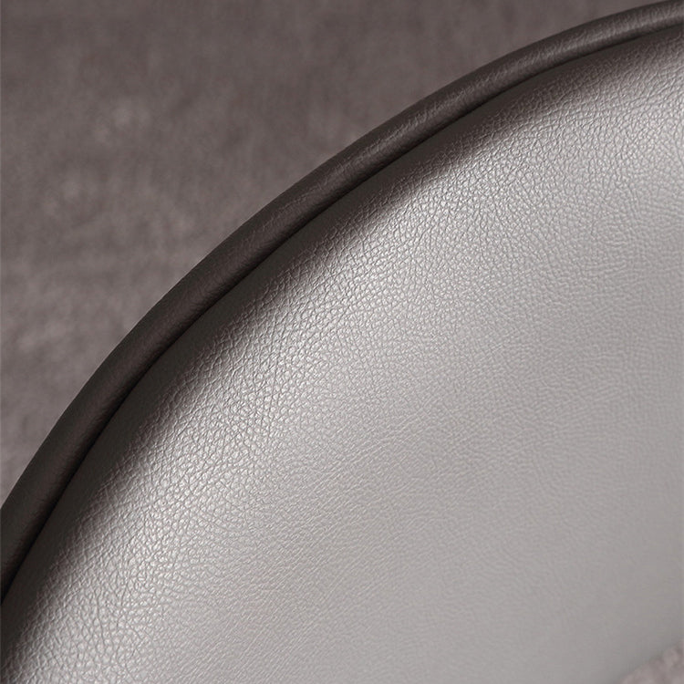 Contemporary Restaurant Leather Side Chair Open Back Dining Chair with Black Legs Clearhalo ' kitchen&dining_furn' 'Dining Chairs' 'Dining Tables & Seating' 'dining_chair' 'furn' 'furn_dining_chair' 'Furniture' 'furniture_dining_chair' 'Kitchen & Dining Furniture' 'kitchen' 4260837