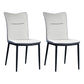 Leather Upholstered Dining Chairs Solid Back Side Chairs with Metal Legs Light Gray 2 Piece Set Clearhalo ' kitchen&dining_furn' 'Dining Chairs' 'Dining Tables & Seating' 'dining_chair' 'furn' 'furn_dining_chair' 'Furniture' 'furniture_dining_chair' 'Kitchen & Dining Furniture' 'kitchen' 4260844