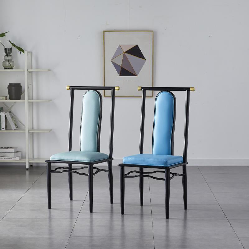 Modern Metal Dining Room Chair Slat Back Dining Chair for Restaurant Use Clearhalo ' kitchen&dining_furn' 'Dining Chairs' 'Dining Tables & Seating' 'dining_chair' 'furn' 'furn_dining_chair' 'Furniture' 'furniture_dining_chair' 'Kitchen & Dining Furniture' 'kitchen' 4260864