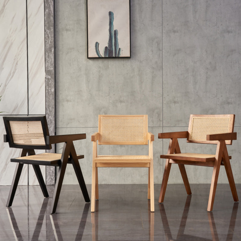 Traditional Wood Dining Arm Chair Rattan Dining Chairs for Restaurant Use Clearhalo ' kitchen&dining_furn' 'Dining Chairs' 'Dining Tables & Seating' 'dining_chair' 'furn' 'furn_dining_chair' 'Furniture' 'furniture_dining_chair' 'Kitchen & Dining Furniture' 'kitchen' 4260873