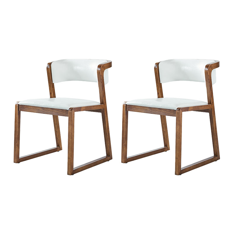 Traditional Wood Dining Side Chair Open Back Dining Side Chair for Home Use Walnut 2 Piece Set Clearhalo ' kitchen&dining_furn' 'Dining Chairs' 'Dining Tables & Seating' 'dining_chair' 'furn' 'furn_dining_chair' 'Furniture' 'furniture_dining_chair' 'Kitchen & Dining Furniture' 'kitchen' 4260902