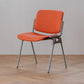 Contemporary Style Dining Chair Armless Open Back Chairs with Metal Legs Orange 1 Piece Clearhalo ' kitchen&dining_furn' 'Dining Chairs' 'Dining Tables & Seating' 'dining_chair' 'furn' 'furn_dining_chair' 'Furniture' 'furniture_dining_chair' 'Kitchen & Dining Furniture' 'kitchen' 4260909