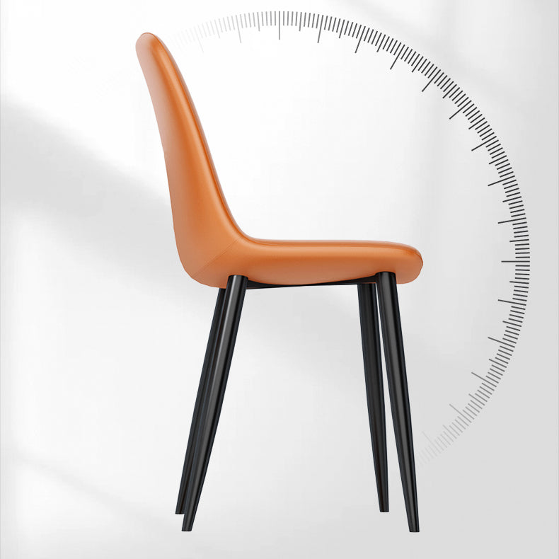 Modern Leather Meeting Room Side Chair Solid Back Matte Finish Dining Chair Clearhalo ' kitchen&dining_furn' 'Dining Chairs' 'Dining Tables & Seating' 'dining_chair' 'Furniture' 'furniture_dining_chair' 'Kitchen & Dining Furniture' 'kitchen' 4260934