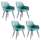 Scandinavian Bedroom Solid Back Arm Chair Velvet Matte Finish Dining Chair Green 4 Piece Set Black Clearhalo ' kitchen&dining_furn' 'Dining Chairs' 'Dining Tables & Seating' 'dining_chair' 'furn' 'furn_dining_chair' 'Furniture' 'furniture_dining_chair' 'Kitchen & Dining Furniture' 'kitchen' 4260959