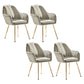 Scandinavian Bedroom Solid Back Arm Chair Velvet Matte Finish Dining Chair Light Gray 4 Piece Set Brass Gold Clearhalo ' kitchen&dining_furn' 'Dining Chairs' 'Dining Tables & Seating' 'dining_chair' 'furn' 'furn_dining_chair' 'Furniture' 'furniture_dining_chair' 'Kitchen & Dining Furniture' 'kitchen' 4260965