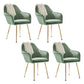 Scandinavian Bedroom Solid Back Arm Chair Velvet Matte Finish Dining Chair Blackish Green 4 Piece Set Brass Gold Clearhalo ' kitchen&dining_furn' 'Dining Chairs' 'Dining Tables & Seating' 'dining_chair' 'furn' 'furn_dining_chair' 'Furniture' 'furniture_dining_chair' 'Kitchen & Dining Furniture' 'kitchen' 4260970