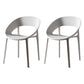 Minimalist Style Plastic Dining Armless Chair Open Back Dining Side Chair White 2 Piece Set Clearhalo ' kitchen&dining_furn' 'Dining Chairs' 'Dining Tables & Seating' 'dining_chair' 'furn' 'furn_dining_chair' 'Furniture' 'furniture_dining_chair' 'Kitchen & Dining Furniture' 'kitchen' 4260986