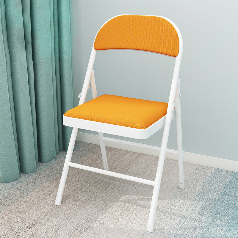 Contemporary Style Open Back Dining Side Chairs Upholstered Side Chair Orange 1 Piece Clearhalo ' kitchen&dining_furn' 'Dining Chairs' 'Dining Tables & Seating' 'dining_chair' 'furn' 'furn_dining_chair' 'Furniture' 'furniture_dining_chair' 'Kitchen & Dining Furniture' 'kitchen' 4261003