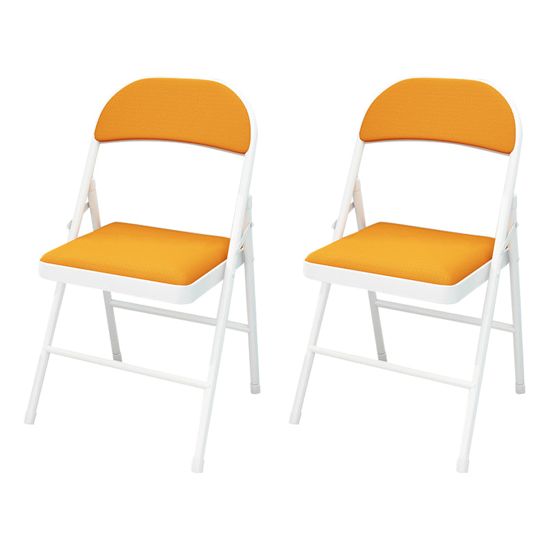 Contemporary Style Open Back Dining Side Chairs Upholstered Side Chair Orange 2 Piece Set Clearhalo ' kitchen&dining_furn' 'Dining Chairs' 'Dining Tables & Seating' 'dining_chair' 'furn' 'furn_dining_chair' 'Furniture' 'furniture_dining_chair' 'Kitchen & Dining Furniture' 'kitchen' 4261005