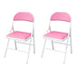 Contemporary Style Open Back Dining Side Chairs Upholstered Side Chair Pink 2 Piece Set Clearhalo ' kitchen&dining_furn' 'Dining Chairs' 'Dining Tables & Seating' 'dining_chair' 'furn' 'furn_dining_chair' 'Furniture' 'furniture_dining_chair' 'Kitchen & Dining Furniture' 'kitchen' 4261011