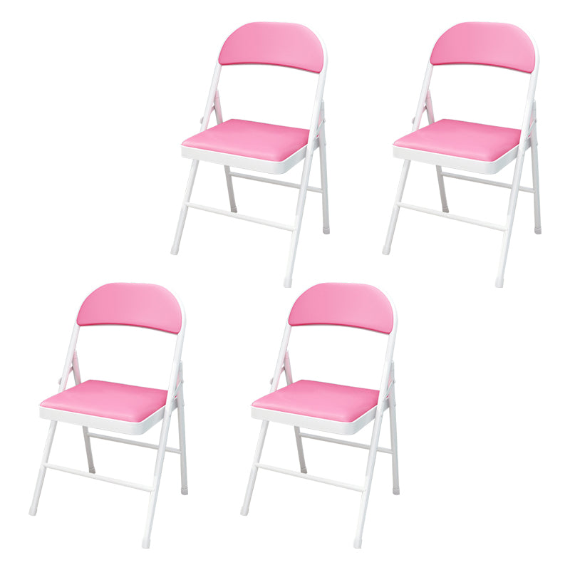 Contemporary Style Open Back Dining Side Chairs Upholstered Side Chair Pink 4 Piece Set Clearhalo ' kitchen&dining_furn' 'Dining Chairs' 'Dining Tables & Seating' 'dining_chair' 'furn' 'furn_dining_chair' 'Furniture' 'furniture_dining_chair' 'Kitchen & Dining Furniture' 'kitchen' 4261013
