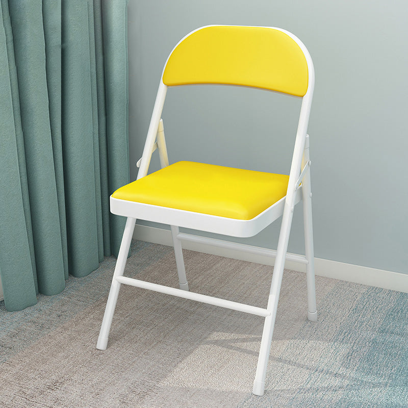 Contemporary Style Open Back Dining Side Chairs Upholstered Side Chair Yellow 1 Piece Clearhalo ' kitchen&dining_furn' 'Dining Chairs' 'Dining Tables & Seating' 'dining_chair' 'furn' 'furn_dining_chair' 'Furniture' 'furniture_dining_chair' 'Kitchen & Dining Furniture' 'kitchen' 4261023