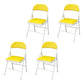 Contemporary Style Open Back Dining Side Chairs Upholstered Side Chair Yellow 4 Piece Set Clearhalo ' kitchen&dining_furn' 'Dining Chairs' 'Dining Tables & Seating' 'dining_chair' 'furn' 'furn_dining_chair' 'Furniture' 'furniture_dining_chair' 'Kitchen & Dining Furniture' 'kitchen' 4261025