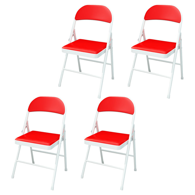 Contemporary Style Open Back Dining Side Chairs Upholstered Side Chair Orange Red 4 Piece Set Clearhalo ' kitchen&dining_furn' 'Dining Chairs' 'Dining Tables & Seating' 'dining_chair' 'furn' 'furn_dining_chair' 'Furniture' 'furniture_dining_chair' 'Kitchen & Dining Furniture' 'kitchen' 4261031