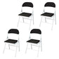 Contemporary Style Open Back Dining Side Chairs Upholstered Side Chair Black 4 Piece Set Clearhalo ' kitchen&dining_furn' 'Dining Chairs' 'Dining Tables & Seating' 'dining_chair' 'furn' 'furn_dining_chair' 'Furniture' 'furniture_dining_chair' 'Kitchen & Dining Furniture' 'kitchen' 4261037