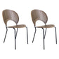 Contemporary Home Side Chair Open Back Metal Legs Wood Dining Room Chair Walnut 2 Piece Set Clearhalo ' kitchen&dining_furn' 'Dining Chairs' 'Dining Tables & Seating' 'dining_chair' 'furn' 'furn_dining_chair' 'Furniture' 'furniture_dining_chair' 'Kitchen & Dining Furniture' 'kitchen' 4261046