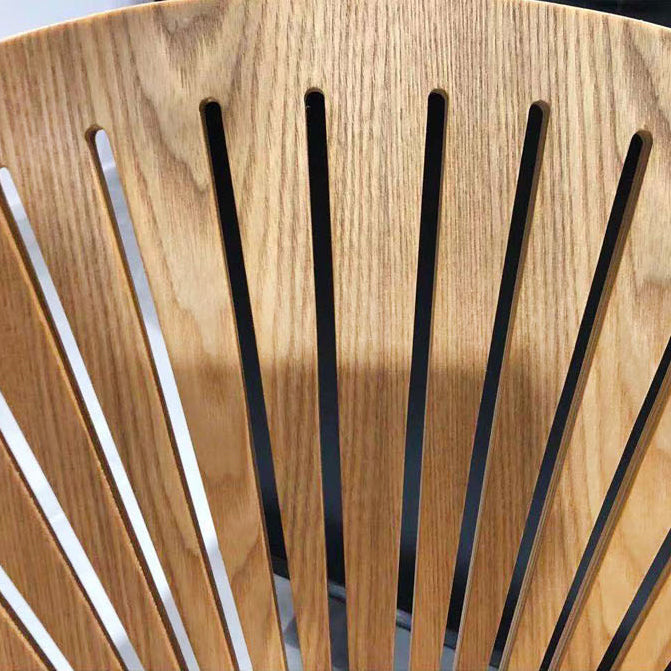 Contemporary Home Side Chair Open Back Metal Legs Wood Dining Room Chair Clearhalo ' kitchen&dining_furn' 'Dining Chairs' 'Dining Tables & Seating' 'dining_chair' 'furn' 'furn_dining_chair' 'Furniture' 'furniture_dining_chair' 'Kitchen & Dining Furniture' 'kitchen' 4261054