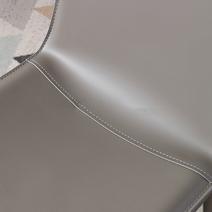 Contemporary Indoor Side Chair Solid Back Metal Upholstered Dining Room Chair Clearhalo ' kitchen&dining_furn' 'Dining Chairs' 'Dining Tables & Seating' 'dining_chair' 'furn' 'furn_dining_chair' 'Furniture' 'furniture_dining_chair' 'Kitchen & Dining Furniture' 'kitchen' 4261066