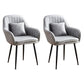 Scandinavian Powder Room Solid Back Side Chair Velvet Matte Finish Dining Chair Grey 2 Piece Set Black Clearhalo ' kitchen&dining_furn' 'Dining Chairs' 'Dining Tables & Seating' 'dining_chair' 'furn' 'furn_dining_chair' 'Furniture' 'furniture_dining_chair' 'Kitchen & Dining Furniture' 'kitchen' 4261077