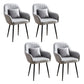 Scandinavian Powder Room Solid Back Side Chair Velvet Matte Finish Dining Chair Grey 4 Piece Set Black Clearhalo ' kitchen&dining_furn' 'Dining Chairs' 'Dining Tables & Seating' 'dining_chair' 'furn' 'furn_dining_chair' 'Furniture' 'furniture_dining_chair' 'Kitchen & Dining Furniture' 'kitchen' 4261080