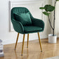 Scandinavian Powder Room Solid Back Side Chair Velvet Matte Finish Dining Chair Blackish Green 1 Piece Brass Gold Clearhalo ' kitchen&dining_furn' 'Dining Chairs' 'Dining Tables & Seating' 'dining_chair' 'furn' 'furn_dining_chair' 'Furniture' 'furniture_dining_chair' 'Kitchen & Dining Furniture' 'kitchen' 4261081