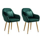 Scandinavian Powder Room Solid Back Side Chair Velvet Matte Finish Dining Chair Blackish Green 2 Piece Set Brass Gold Clearhalo ' kitchen&dining_furn' 'Dining Chairs' 'Dining Tables & Seating' 'dining_chair' 'furn' 'furn_dining_chair' 'Furniture' 'furniture_dining_chair' 'Kitchen & Dining Furniture' 'kitchen' 4261084