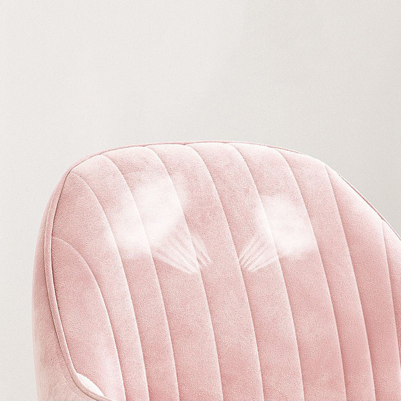 Scandinavian Powder Room Solid Back Side Chair Velvet Matte Finish Dining Chair Clearhalo ' kitchen&dining_furn' 'Dining Chairs' 'Dining Tables & Seating' 'dining_chair' 'furn' 'furn_dining_chair' 'Furniture' 'furniture_dining_chair' 'Kitchen & Dining Furniture' 'kitchen' 4261088