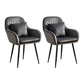 Scandinavian Powder Room Solid Back Side Chair Velvet Matte Finish Dining Chair Dark Gray 2 Piece Set Black Clearhalo ' kitchen&dining_furn' 'Dining Chairs' 'Dining Tables & Seating' 'dining_chair' 'furn' 'furn_dining_chair' 'Furniture' 'furniture_dining_chair' 'Kitchen & Dining Furniture' 'kitchen' 4261097