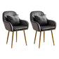 Scandinavian Powder Room Solid Back Side Chair Velvet Matte Finish Dining Chair Dark Gray 2 Piece Set Brass Gold Clearhalo ' kitchen&dining_furn' 'Dining Chairs' 'Dining Tables & Seating' 'dining_chair' 'furn' 'furn_dining_chair' 'Furniture' 'furniture_dining_chair' 'Kitchen & Dining Furniture' 'kitchen' 4261109