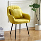 Scandinavian Powder Room Solid Back Side Chair Velvet Matte Finish Dining Chair Yellow 1 Piece Black Clearhalo ' kitchen&dining_furn' 'Dining Chairs' 'Dining Tables & Seating' 'dining_chair' 'furn' 'furn_dining_chair' 'Furniture' 'furniture_dining_chair' 'Kitchen & Dining Furniture' 'kitchen' 4261123