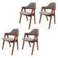 Scandinavian Study Room Open Back Arm Chair Upholstered Matte Finish Dining Chair Brown 4 Piece Set Clearhalo ' kitchen&dining_furn' 'Dining Chairs' 'Dining Tables & Seating' 'dining_chair' 'furn' 'furn_dining_chair' 'Furniture' 'furniture_dining_chair' 'Kitchen & Dining Furniture' 'kitchen' 4261142