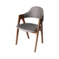 Scandinavian Study Room Open Back Arm Chair Upholstered Matte Finish Dining Chair Silver Gray 1 Piece Clearhalo ' kitchen&dining_furn' 'Dining Chairs' 'Dining Tables & Seating' 'dining_chair' 'furn' 'furn_dining_chair' 'Furniture' 'furniture_dining_chair' 'Kitchen & Dining Furniture' 'kitchen' 4261149