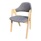 Scandinavian Study Room Open Back Arm Chair Upholstered Matte Finish Dining Chair Grey 1 Piece Clearhalo ' kitchen&dining_furn' 'Dining Chairs' 'Dining Tables & Seating' 'dining_chair' 'furn' 'furn_dining_chair' 'Furniture' 'furniture_dining_chair' 'Kitchen & Dining Furniture' 'kitchen' 4261158