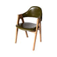 Scandinavian Study Room Open Back Arm Chair Upholstered Matte Finish Dining Chair Army Green 1 Piece Clearhalo ' kitchen&dining_furn' 'Dining Chairs' 'Dining Tables & Seating' 'dining_chair' 'furn' 'furn_dining_chair' 'Furniture' 'furniture_dining_chair' 'Kitchen & Dining Furniture' 'kitchen' 4261164