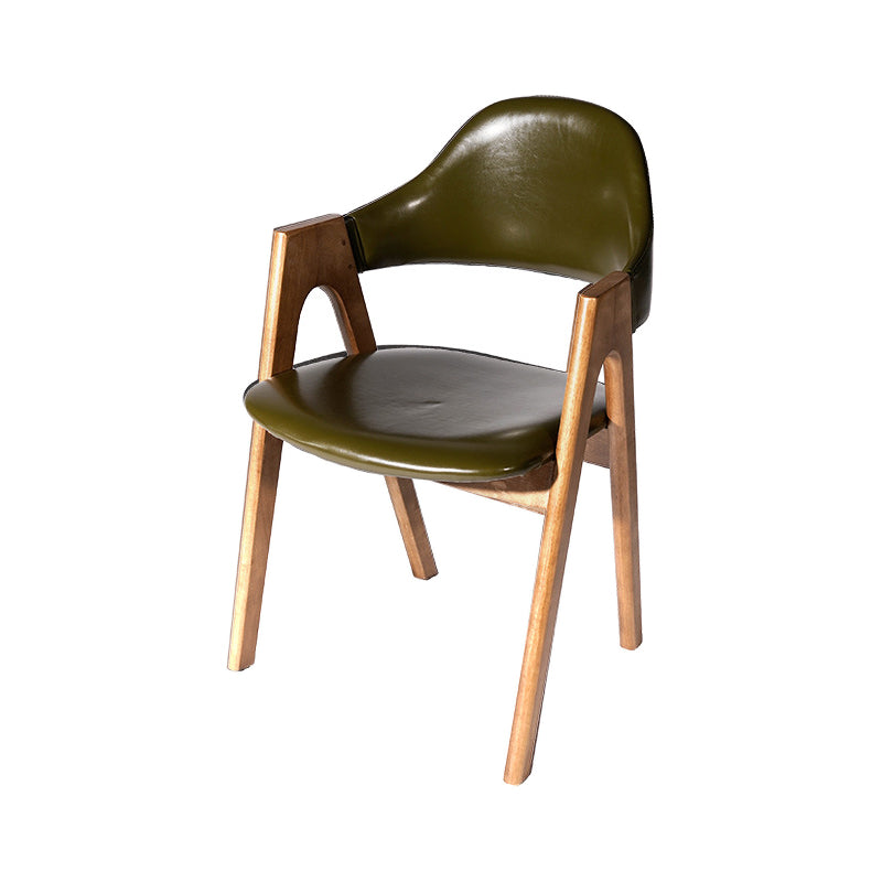 Scandinavian Study Room Open Back Arm Chair Upholstered Matte Finish Dining Chair Army Green 1 Piece Clearhalo ' kitchen&dining_furn' 'Dining Chairs' 'Dining Tables & Seating' 'dining_chair' 'furn' 'furn_dining_chair' 'Furniture' 'furniture_dining_chair' 'Kitchen & Dining Furniture' 'kitchen' 4261164