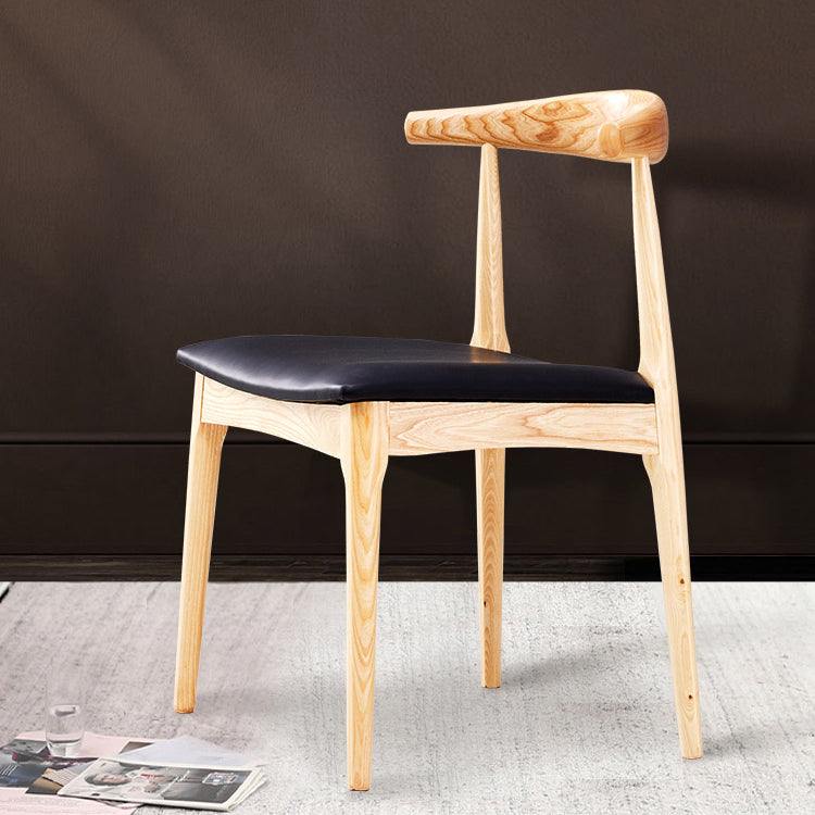 Contemporary Wood Dining Side Chair Open Back Dining Chair with Walnut Legs Clearhalo ' kitchen&dining_furn' 'Dining Chairs' 'Dining Tables & Seating' 'dining_chair' 'furn' 'furn_dining_chair' 'Furniture' 'furniture_dining_chair' 'Kitchen & Dining Furniture' 'kitchen' 4261175