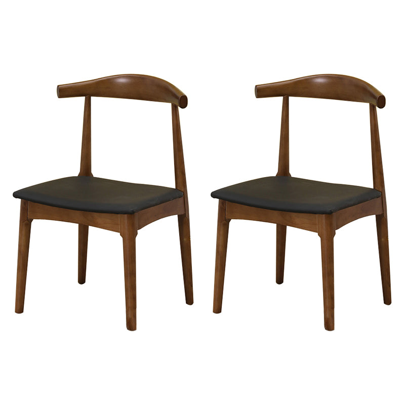 Contemporary Wood Dining Side Chair Open Back Dining Chair with Walnut Legs Walnut 2 Piece Set Clearhalo ' kitchen&dining_furn' 'Dining Chairs' 'Dining Tables & Seating' 'dining_chair' 'furn' 'furn_dining_chair' 'Furniture' 'furniture_dining_chair' 'Kitchen & Dining Furniture' 'kitchen' 4261176