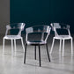 Contemporary Plastic Restaurant Side Chair Clear Open Back Dining Chair Clearhalo ' kitchen&dining_furn' 'Dining Chairs' 'Dining Tables & Seating' 'dining_chair' 'furn' 'furn_dining_chair' 'Furniture' 'furniture_dining_chair' 'Kitchen & Dining Furniture' 'kitchen' 4261186