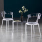Contemporary Plastic Restaurant Side Chair Clear Open Back Dining Chair Clearhalo ' kitchen&dining_furn' 'Dining Chairs' 'Dining Tables & Seating' 'dining_chair' 'furn' 'furn_dining_chair' 'Furniture' 'furniture_dining_chair' 'Kitchen & Dining Furniture' 'kitchen' 4261201