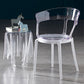 Contemporary Plastic Restaurant Side Chair Clear Open Back Dining Chair Clearhalo ' kitchen&dining_furn' 'Dining Chairs' 'Dining Tables & Seating' 'dining_chair' 'furn' 'furn_dining_chair' 'Furniture' 'furniture_dining_chair' 'Kitchen & Dining Furniture' 'kitchen' 4261202