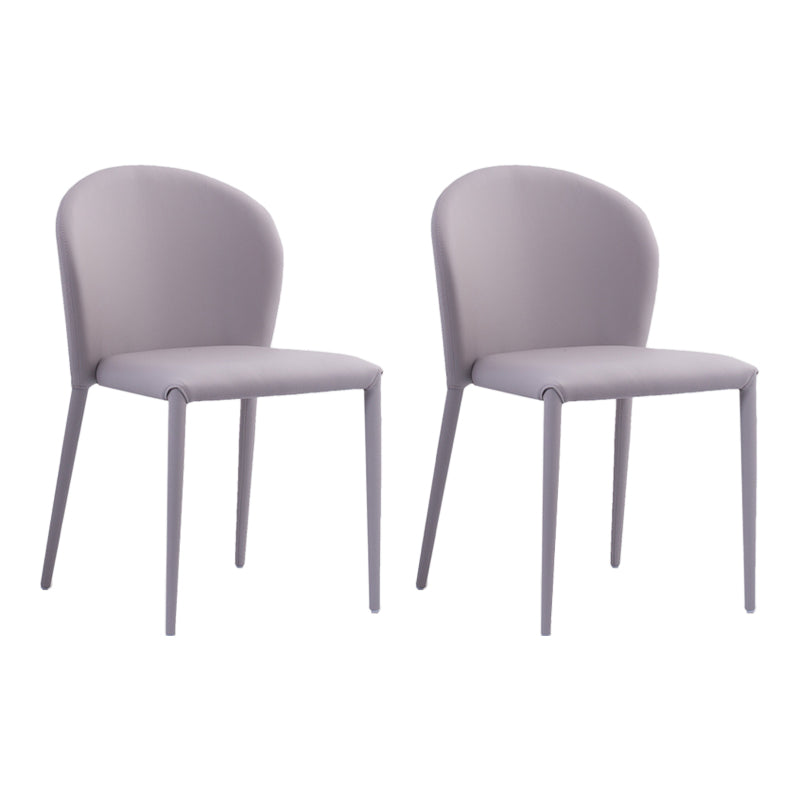 Contemporary Leather Conference Room Side Chair Wingback Dining Chair Grey 2 Piece Set Clearhalo ' kitchen&dining_furn' 'Dining Chairs' 'Dining Tables & Seating' 'dining_chair' 'furn' 'furn_dining_chair' 'Furniture' 'furniture_dining_chair' 'Kitchen & Dining Furniture' 'kitchen' 4261206