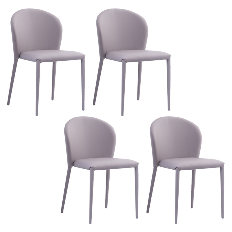 Contemporary Leather Conference Room Side Chair Wingback Dining Chair Grey 4 Piece Set Clearhalo ' kitchen&dining_furn' 'Dining Chairs' 'Dining Tables & Seating' 'dining_chair' 'furn' 'furn_dining_chair' 'Furniture' 'furniture_dining_chair' 'Kitchen & Dining Furniture' 'kitchen' 4261208