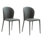 Contemporary Leather Conference Room Side Chair Wingback Dining Chair Dark Gray 2 Piece Set Clearhalo ' kitchen&dining_furn' 'Dining Chairs' 'Dining Tables & Seating' 'dining_chair' 'furn' 'furn_dining_chair' 'Furniture' 'furniture_dining_chair' 'Kitchen & Dining Furniture' 'kitchen' 4261218