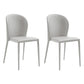 Contemporary Leather Conference Room Side Chair Wingback Dining Chair Light Gray 2 Piece Set Clearhalo ' kitchen&dining_furn' 'Dining Chairs' 'Dining Tables & Seating' 'dining_chair' 'furn' 'furn_dining_chair' 'Furniture' 'furniture_dining_chair' 'Kitchen & Dining Furniture' 'kitchen' 4261222