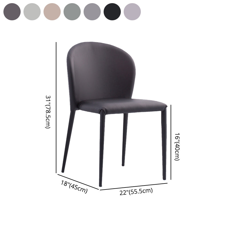 Contemporary Leather Conference Room Side Chair Wingback Dining Chair Clearhalo ' kitchen&dining_furn' 'Dining Chairs' 'Dining Tables & Seating' 'dining_chair' 'furn' 'furn_dining_chair' 'Furniture' 'furniture_dining_chair' 'Kitchen & Dining Furniture' 'kitchen' 4261226