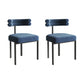 Contemporary Velvet Armless Side Chair Matte Finish Open Back Dining Chair Blue 2 Piece Set Clearhalo ' kitchen&dining_furn' 'Dining Chairs' 'Dining Tables & Seating' 'dining_chair' 'furn' 'furn_dining_chair' 'Furniture' 'furniture_dining_chair' 'Kitchen & Dining Furniture' 'kitchen' 4261228