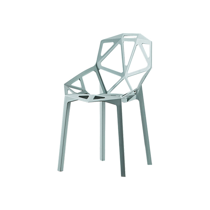 Contemporary Plastic Dining Side Chair Matte Finish Cross Back Dining Chair Clearhalo ' kitchen&dining_furn' 'Dining Chairs' 'Dining Tables & Seating' 'dining_chair' 'furn' 'furn_dining_chair' 'Furniture' 'furniture_dining_chair' 'Kitchen & Dining Furniture' 'kitchen' 4261257